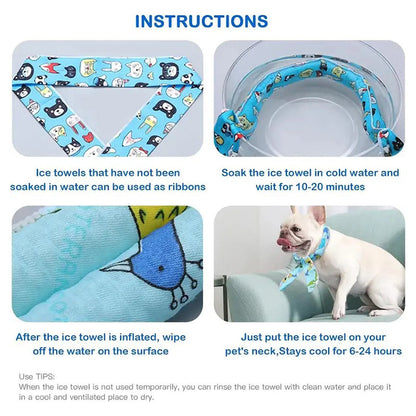 【1+2 ingyen】🐶🐱❄️Nyári hűtő nyakpánt háziállatoknak