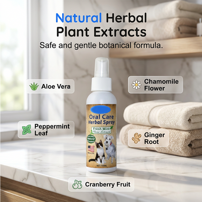 🐶🐱 Fogmosás nélküli fogápoló spray kutyáknak és macskáknak | Friss lehelet • Fogkő és lepedék elleni védelem • Természetes gyógynövényes formula 🦷✨