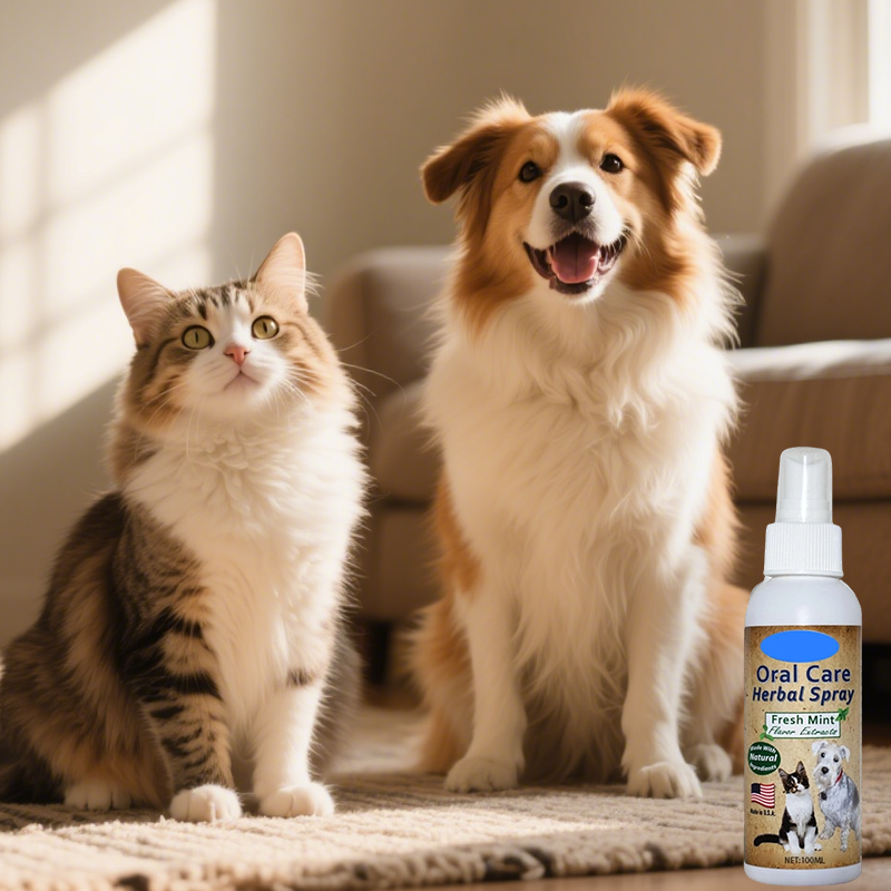 🐶🐱 Fogmosás nélküli fogápoló spray kutyáknak és macskáknak | Friss lehelet • Fogkő és lepedék elleni védelem • Természetes gyógynövényes formula 🦷✨