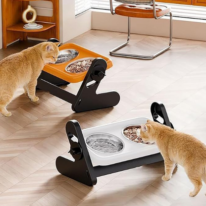 🐶🐱 Állítható magasságú ergonomikus etetőtál kutyáknak és macskáknak | Kényelmesebb etetés, egészségesebb testtartás