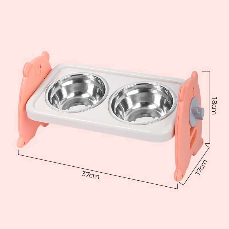 🐶🐱 Állítható magasságú ergonomikus etetőtál kutyáknak és macskáknak | Kényelmesebb etetés, egészségesebb testtartás