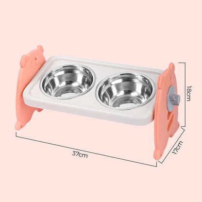 🐶🐱 Állítható magasságú ergonomikus etetőtál kutyáknak és macskáknak | Kényelmesebb etetés, egészségesebb testtartás