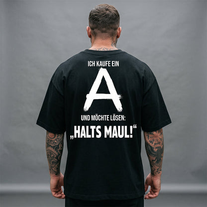 Men’s Short-Sleeved T-Shirt with Back Lettering Print