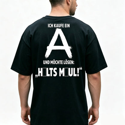 Men’s Short-Sleeved T-Shirt with Back Lettering Print