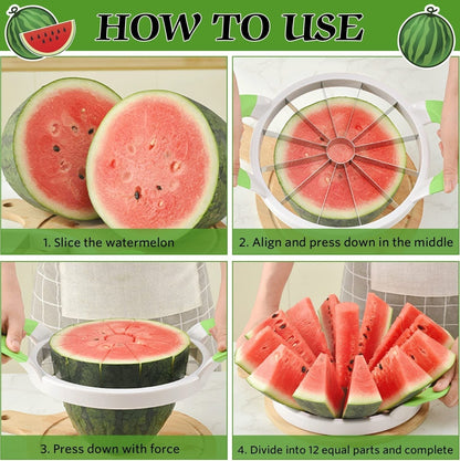 🥰🍉 Nagy méretű görögdinnye-szeletelő – Gyors, biztonságos és tökéletes kockák másodpercek alatt