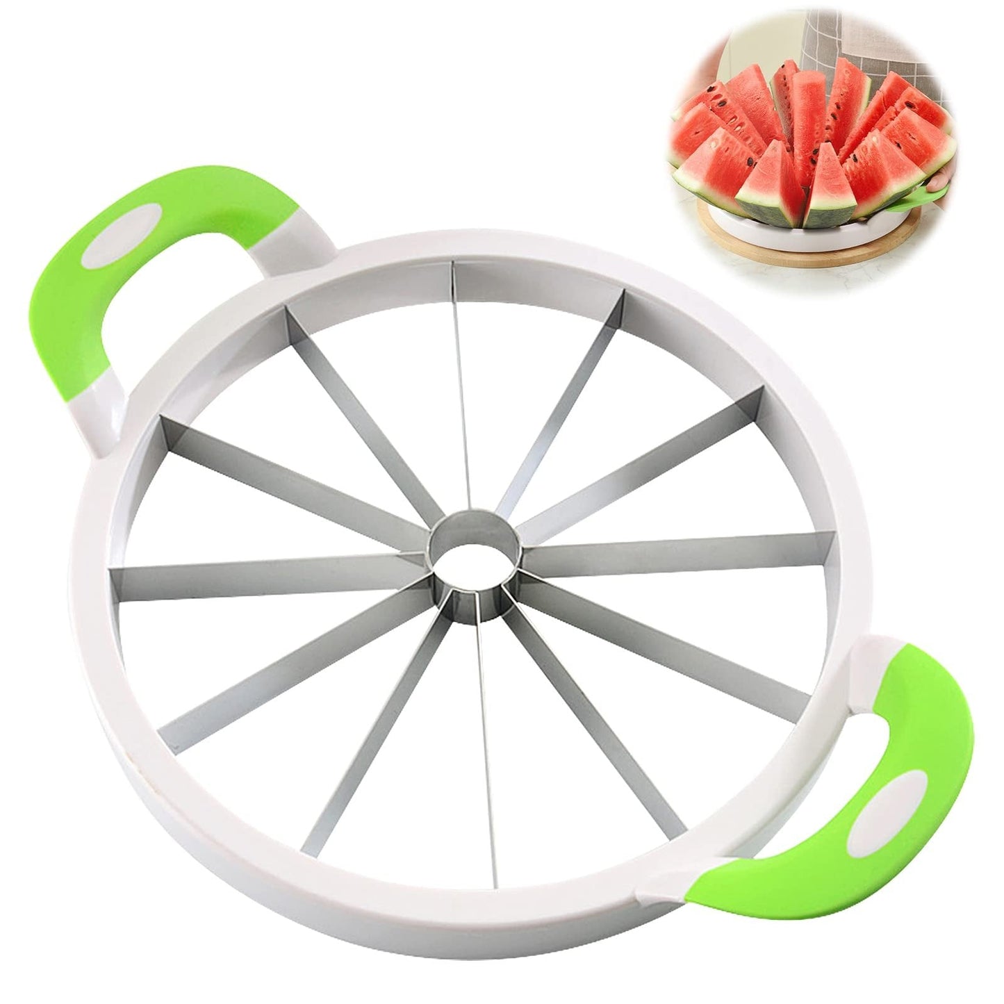 🥰🍉 Nagy méretű görögdinnye-szeletelő – Gyors, biztonságos és tökéletes kockák másodpercek alatt