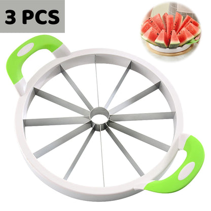 🥰🍉 Nagy méretű görögdinnye-szeletelő – Gyors, biztonságos és tökéletes kockák másodpercek alatt