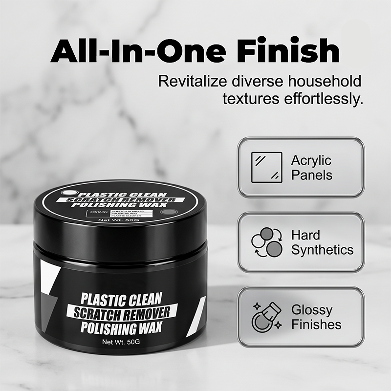 🚗 Autó műanyag karcoláseltávolító és felújító viasz szivaccsal (30 ml) – ✨ Gyors, súrolásmentes fényesítés és zökkenőmentes, profi házi karbantartás 🛡️🛠️