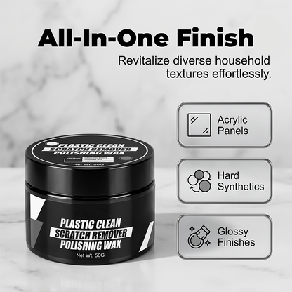 🚗 Autó műanyag karcoláseltávolító és felújító viasz szivaccsal (30 ml) – ✨ Gyors, súrolásmentes fényesítés és zökkenőmentes, profi házi karbantartás 🛡️🛠️