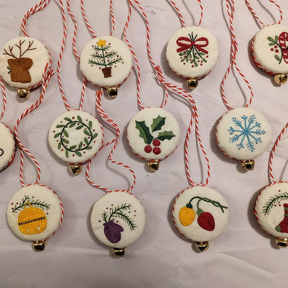 🎄Kézzel hímzett karácsonyi díszek készlet