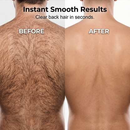 Men's Electric Back Shaver with 180° Foldable Handle