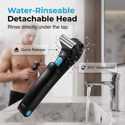 Men's Electric Back Shaver with 180° Foldable Handle