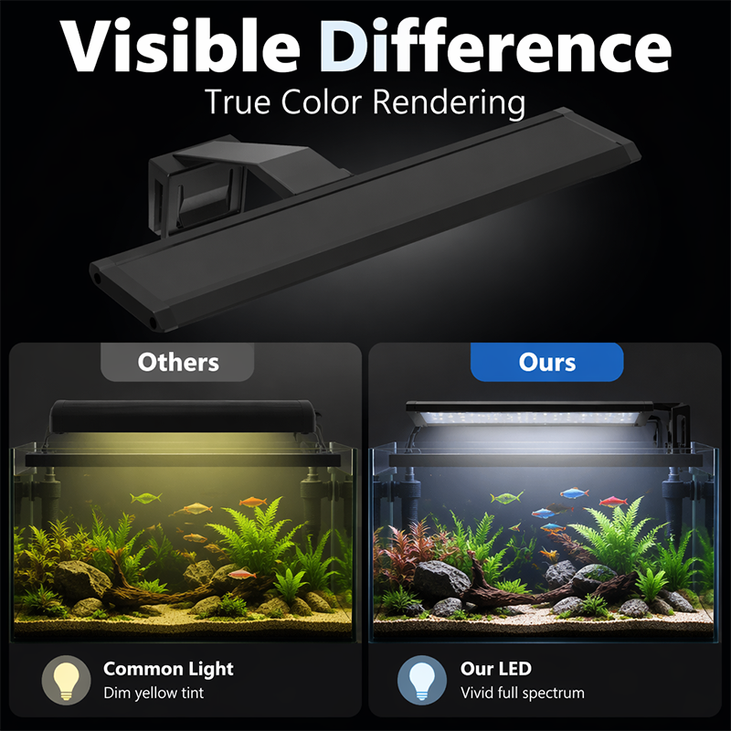 🐠💡Prémium teljes spektrumú LED akváriumlámpa – Állítható rögzítéssel