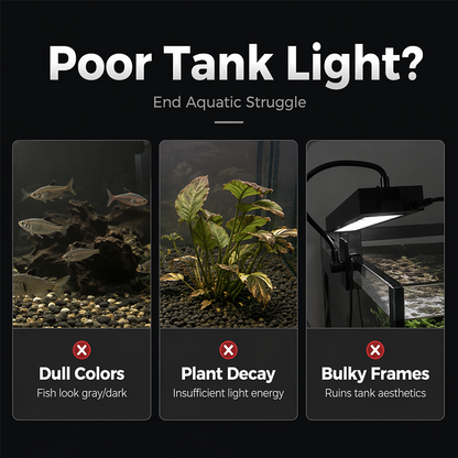 🐠💡Prémium teljes spektrumú LED akváriumlámpa – Állítható rögzítéssel