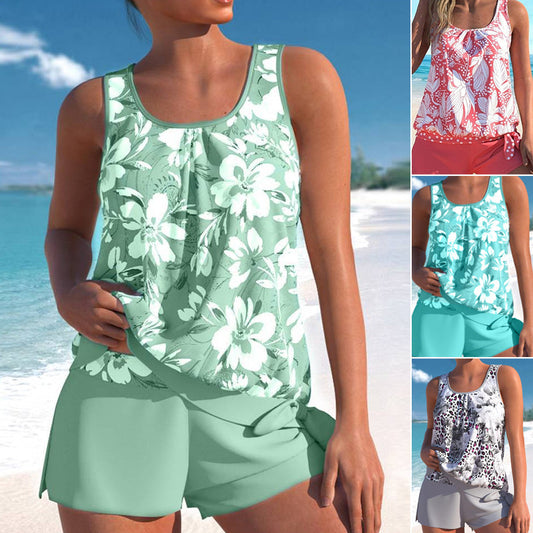 👙 Karcsúsító mintás női tankini fürdőruha