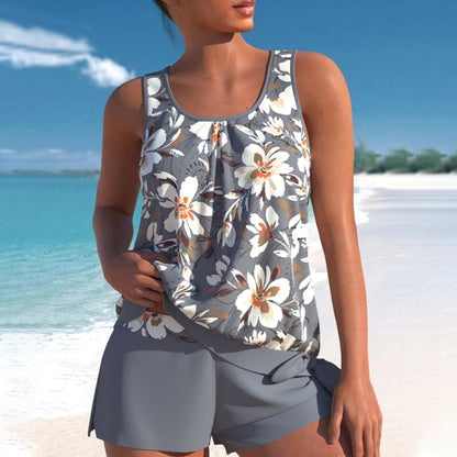 👙 Karcsúsító mintás női tankini fürdőruha