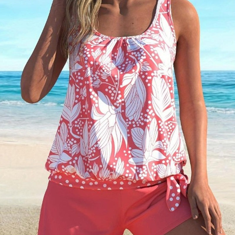 👙 Karcsúsító mintás női tankini fürdőruha