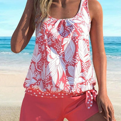 👙 Karcsúsító mintás női tankini fürdőruha