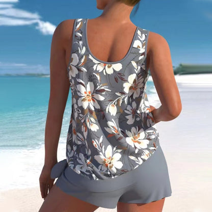👙 Karcsúsító mintás női tankini fürdőruha