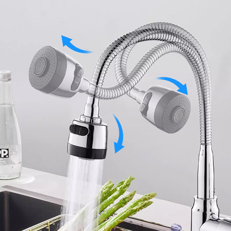 🚰✨ 360°-ban forgatható konyhai csaptelep kifolyó – 2 vízsugár mód, rugalmas és fröccsenésmentes