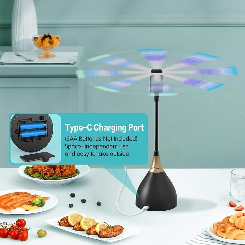 🌀 Intelligens légyriasztó ventilátor – USB-ről/elemről táplált, csendes, hordozható – sehol sem lesznek legyek. 🏡✅
