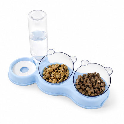 🐶🐱 3 az 1-ben ergonomikus etetőtál automatikus vízadagolóval