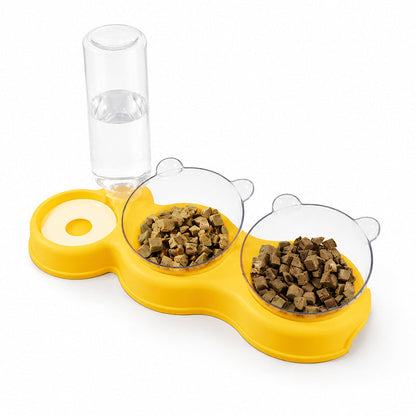 🐶🐱 3 az 1-ben ergonomikus etetőtál automatikus vízadagolóval