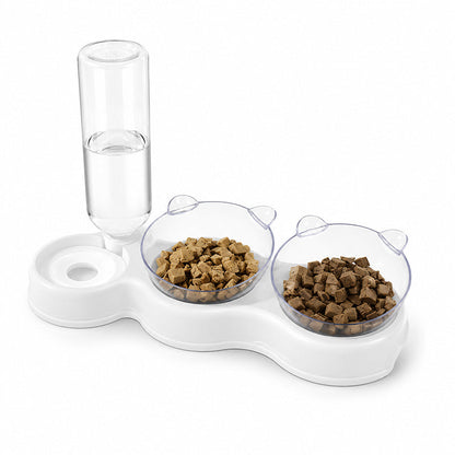 🐶🐱 3 az 1-ben ergonomikus etetőtál automatikus vízadagolóval