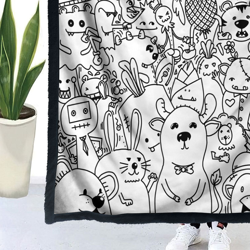 🎨 DIY Színezhető Takaró 24 Színes Filctollal | Kreatív, Mosható & Puha Ajándék Gyerekeknek és Felnőtteknek
