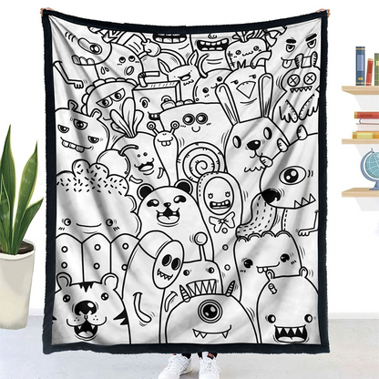 🎨 DIY Színezhető Takaró 24 Színes Filctollal | Kreatív, Mosható & Puha Ajándék Gyerekeknek és Felnőtteknek