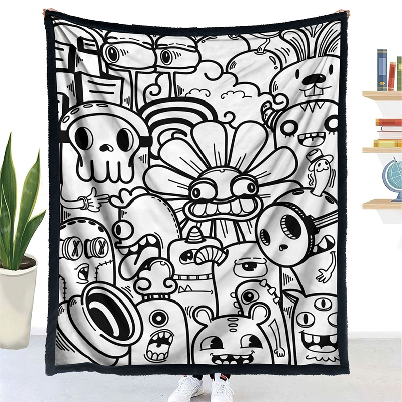 🎨 DIY Színezhető Takaró 24 Színes Filctollal | Kreatív, Mosható & Puha Ajándék Gyerekeknek és Felnőtteknek