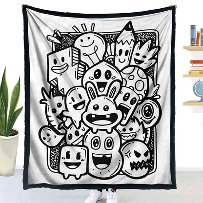🎨 DIY Színezhető Takaró 24 Színes Filctollal | Kreatív, Mosható & Puha Ajándék Gyerekeknek és Felnőtteknek