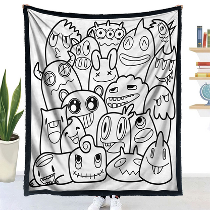 🎨 DIY Színezhető Takaró 24 Színes Filctollal | Kreatív, Mosható & Puha Ajándék Gyerekeknek és Felnőtteknek