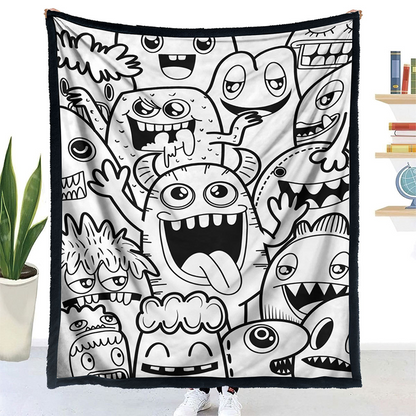 🎨 DIY Színezhető Takaró 24 Színes Filctollal | Kreatív, Mosható & Puha Ajándék Gyerekeknek és Felnőtteknek