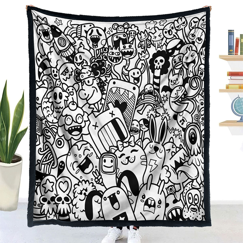 🎨 DIY Színezhető Takaró 24 Színes Filctollal | Kreatív, Mosható & Puha Ajándék Gyerekeknek és Felnőtteknek