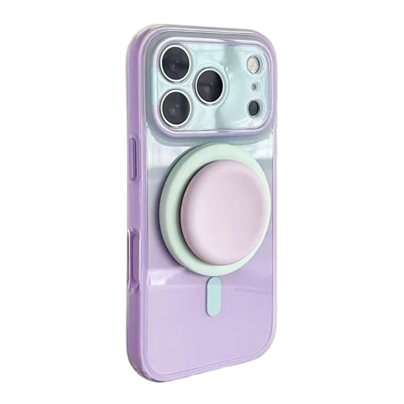 📱✨ MagSafe mágneses tok ombre hatással – beépített 360°-os állvány és megbízható védelem a telefon számára