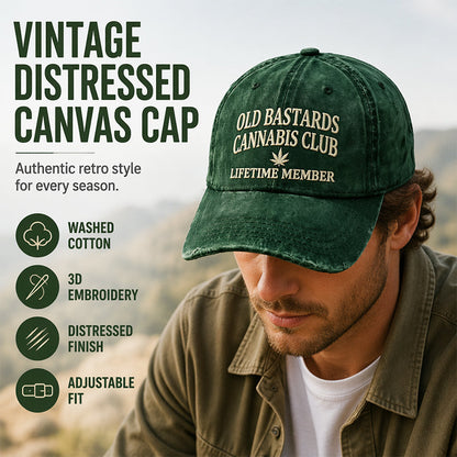 🧢 Vintage Hímzett Baseballsapka – Koptatott Retro Stílus, Időtálló Elegancia