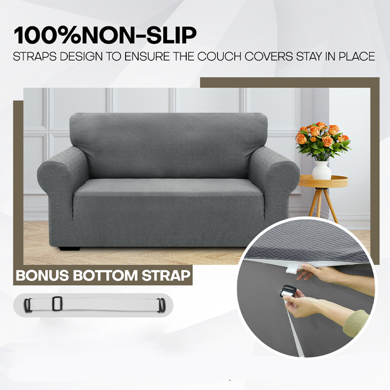 🛋️ Magas Rugalmasságú Jacquard Kanapéhuzat – Csúszásmentes, Mosható és Kisállatbarát
