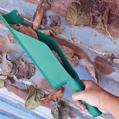 43 cm-es kézi ereszcsatorna-tisztító lapát, nagy teherbírású műanyag levél- és hulladékeltávolító ergonómikus fogantyúval