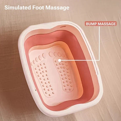 🦶 Összecsukható Lábfürdő Masszírozó Görgőkkel – Otthoni SPA Élmény