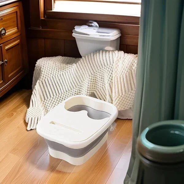 🦶 Összecsukható Lábfürdő Masszírozó Görgőkkel – Otthoni SPA Élmény