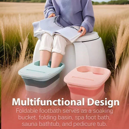 🦶 Összecsukható Lábfürdő Masszírozó Görgőkkel – Otthoni SPA Élmény