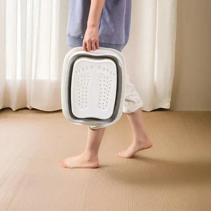🦶 Összecsukható Lábfürdő Masszírozó Görgőkkel – Otthoni SPA Élmény