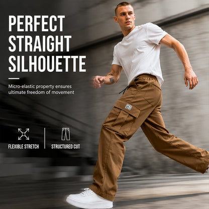 👖🏃 2026-os új, egyszínű munkaruha nadrág, húzózsinórral ellátott, rugalmas derékrésszel, amely nem szorítja a hasat 🎨