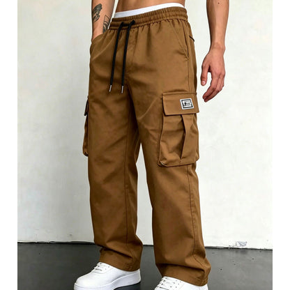 👖🏃 2026-os új, egyszínű munkaruha nadrág, húzózsinórral ellátott, rugalmas derékrésszel, amely nem szorítja a hasat 🎨