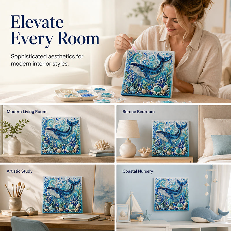 🎨 Kreatív tengeri élőlények DIY gyöngykép-festő készlet