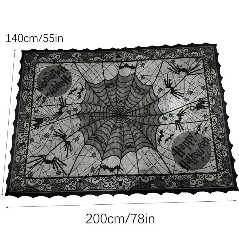 Spooky Halloween Patterns Tablecloth and Placemats Set