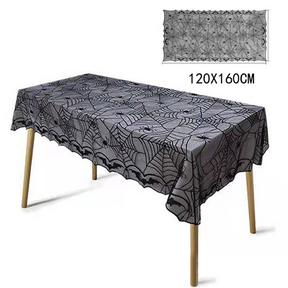 Spooky Halloween Patterns Tablecloth and Placemats Set