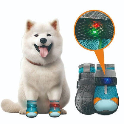 🐶✨ Világító LED-es kutyacipő – Légáteresztő, csúszásgátló és kényelmes