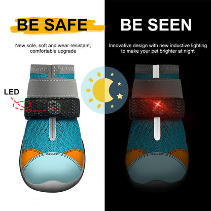 🐶✨ Világító LED-es kutyacipő – Légáteresztő, csúszásgátló és kényelmes